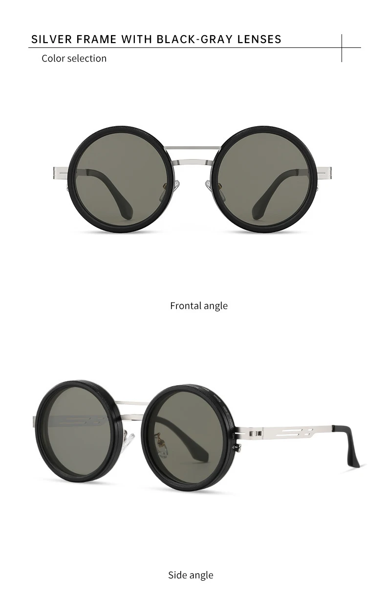 Polarisierte Runde Steampunk ND9 Verstellbare Dimm-Sonnenbrille für Herren 2026 Luxusmarke Punk Angeln Blendschutz Fahr-Sonnenbrille – Detail 16
