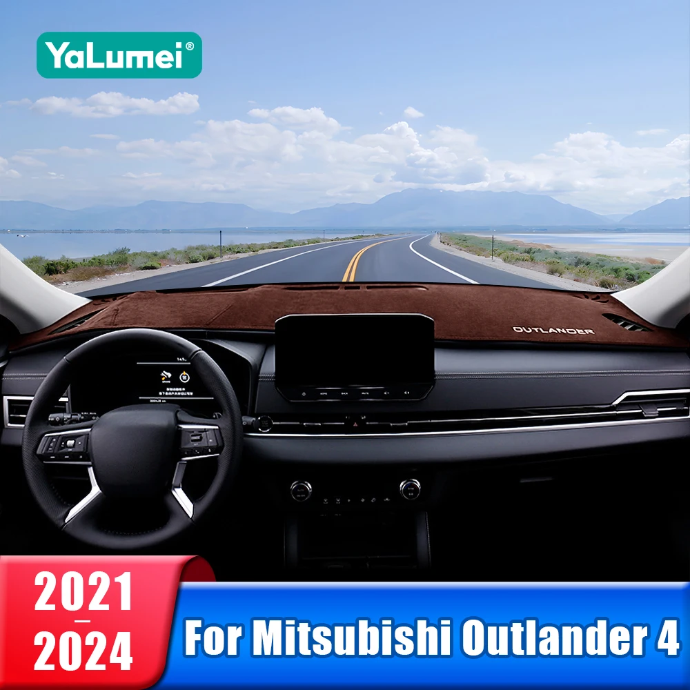 

For Mitsubishi Outlander 4 PHEV 2021 2022 2023 2024 Car Dashboard Cover Mat Instrument Desk Sun Shade Non-slip Pad Accessories