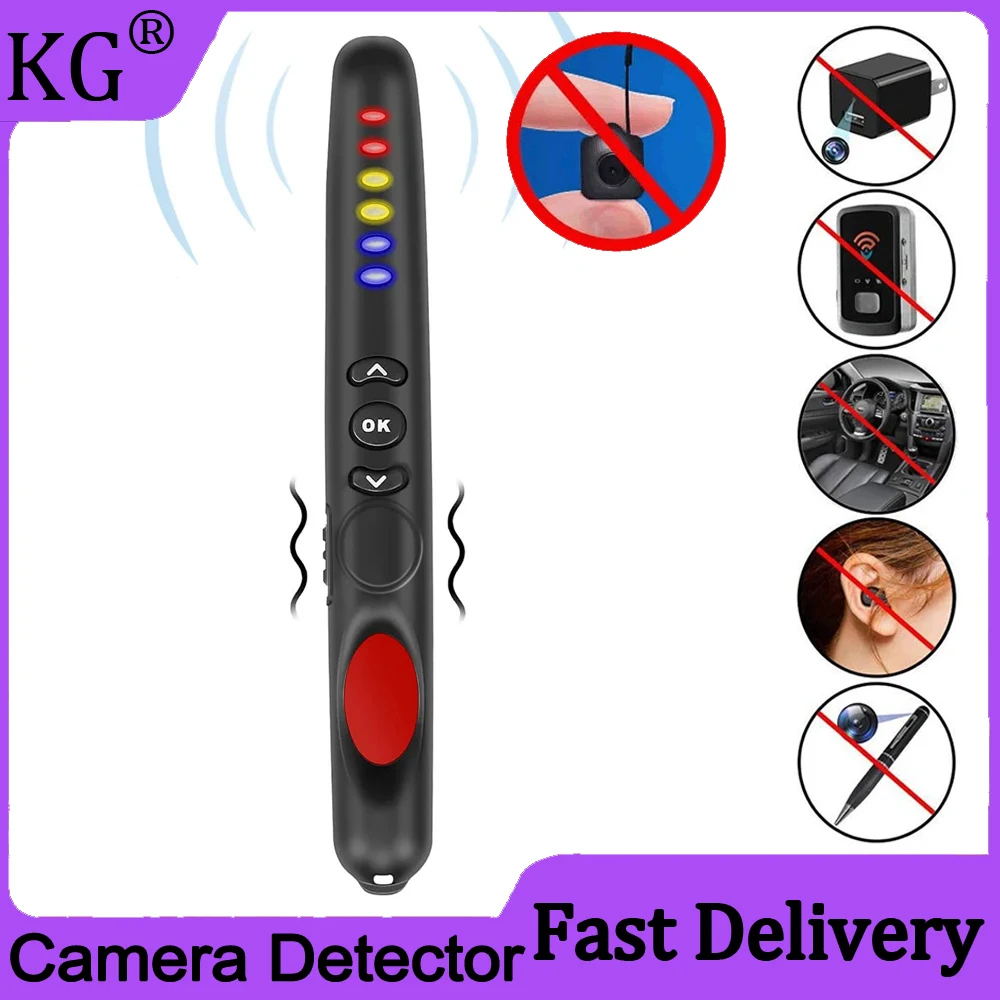 Anti Spy Camera Detector Bescherming Alarm Multifunctionele Mini Draadloze Rf Signaal Apparaat Scanner Infrarood Wifi Blocker