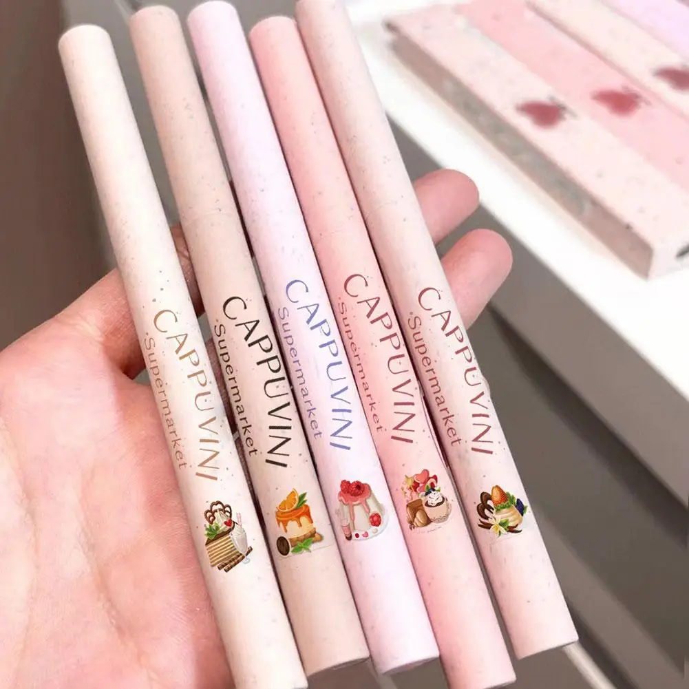 Leite fosco suave lábio forro caneta batom de longa duração contorno à prova dwaterproof água batom lápis nude rosa matiz labial maquiagem