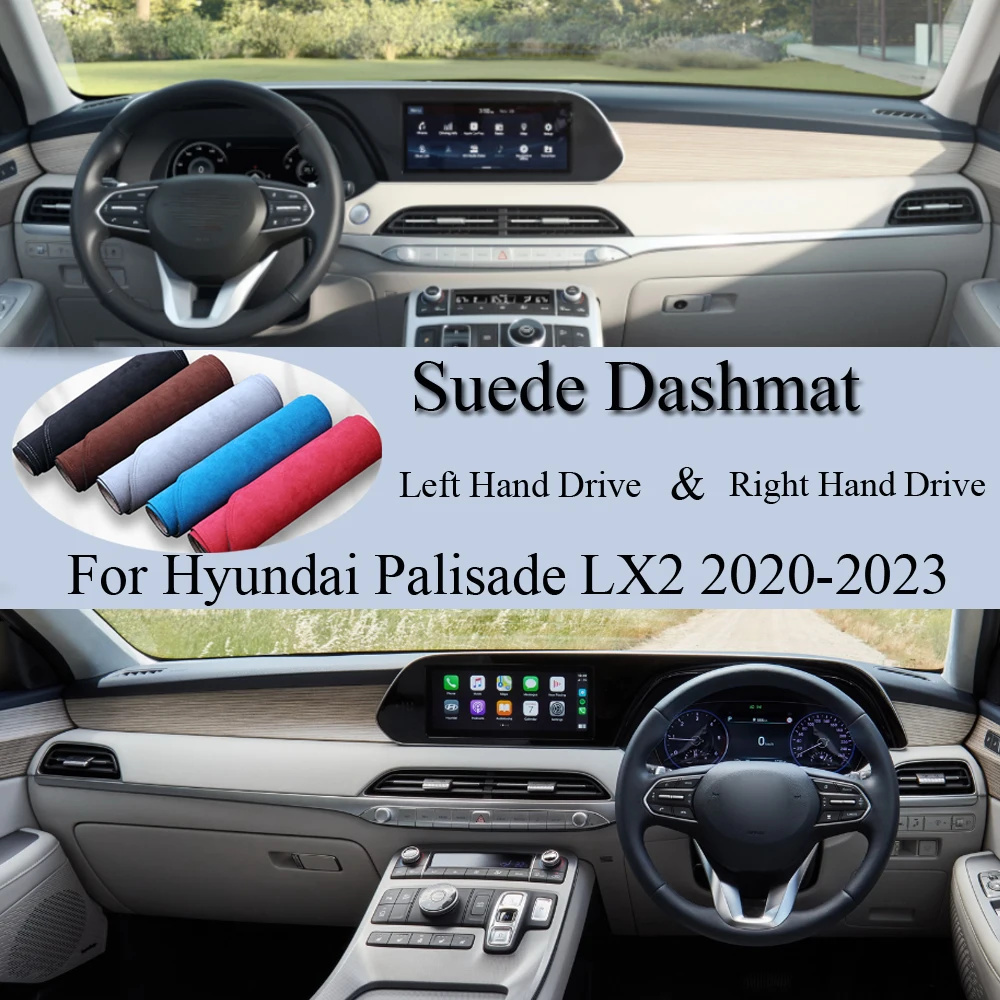 

Для Hyundai Palisade LX2 2020 2021 2022 2023, замшевый кожаный коврик для приборной панели, коврик для приборной панели, аксессуары для автомобиля