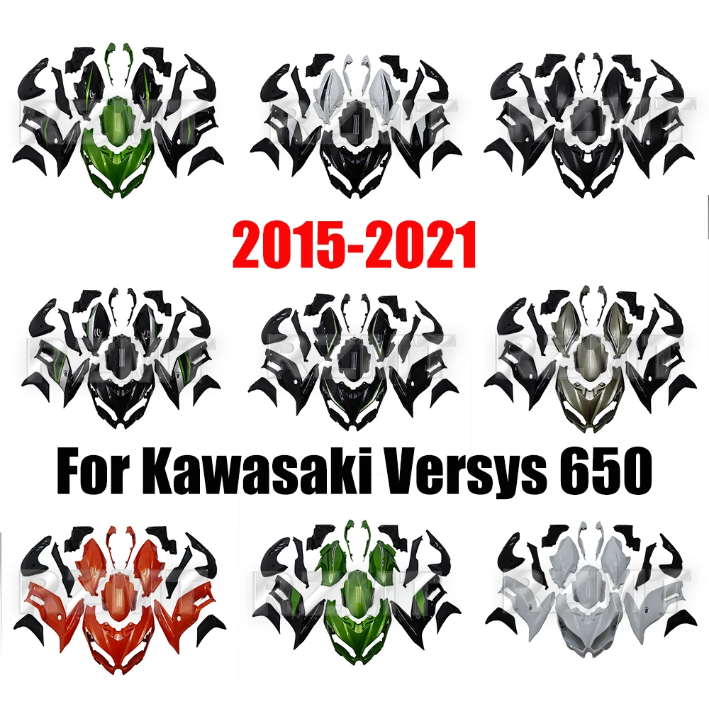 Motorcycle Accessories Fairings Injection Mold Painted ABS Plastic Bodywork Kits Fit For Kawasaki Versys 650 2015 2016-2021 RZMT