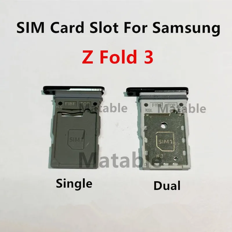 Fold3 SIM Card Slots For Samsung Galaxy Z Fold 3 5G F926 SIM Tray Adapters Socket Holder Replace Phone Housing Repair Parts