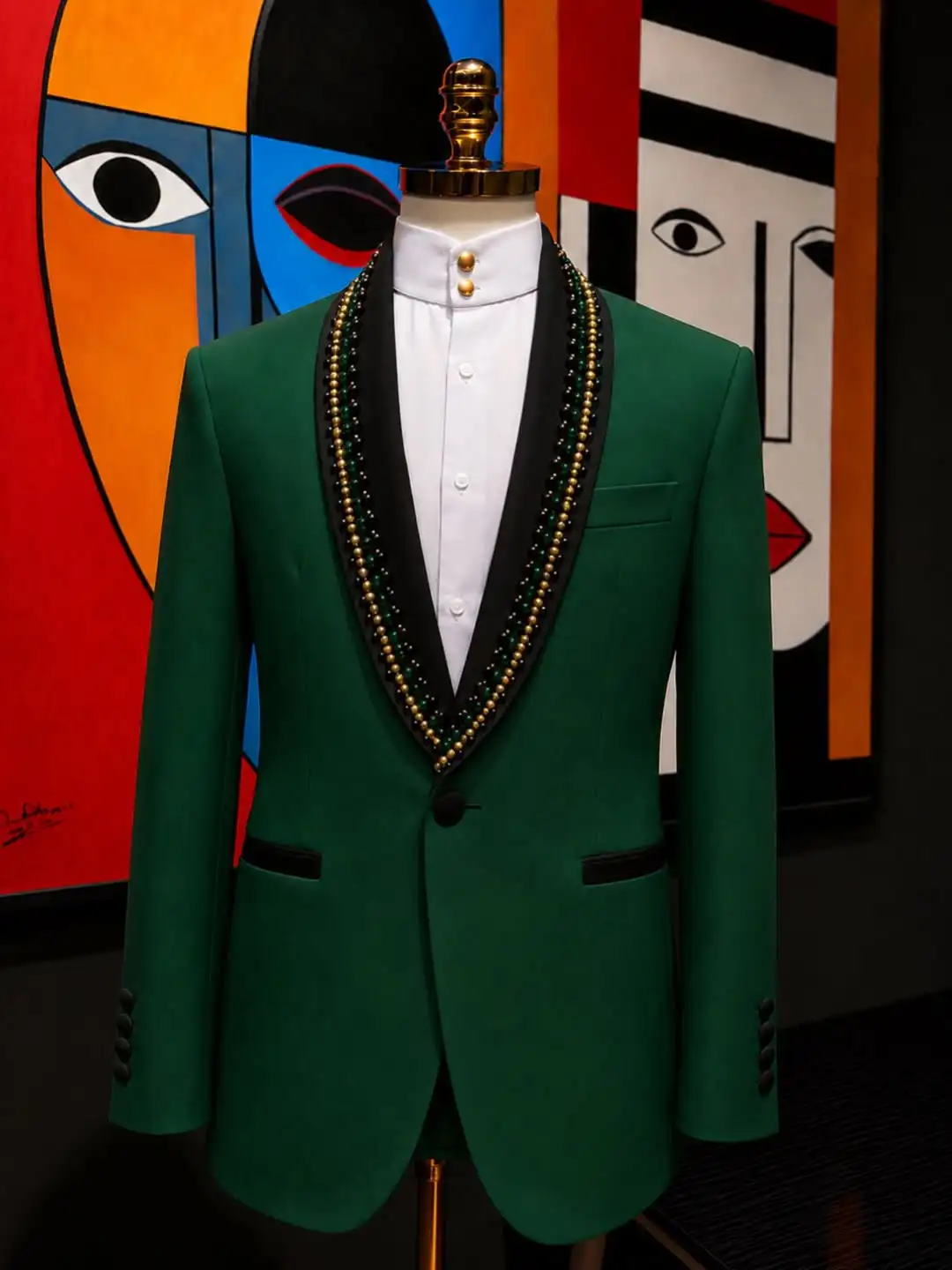 Luxury 2 Pieces Sets Splice Fashion Suits For Men Groom Tuxedos Slim Male Prom Blazer trajes elegante para hombres Customized