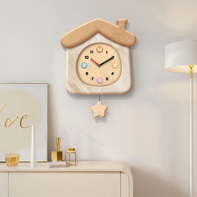 Reloj de pared único y Simple, diseño de péndulo colgante, reloj de pared moderno, pegatinas digitales, decoración de salón y casa