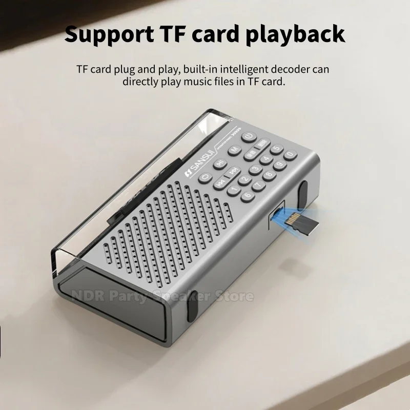 휴대용 FM 라디오 MP3 워크맨 TF/USB 지원 블루투스 무선 스피커 야외 스포츠 미니 디지털 노래 주문기