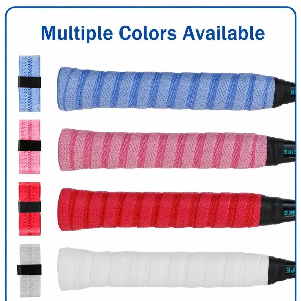 Sticky Racket Overgrip Perforated Diagonal Texture Sports Handle Grip Protective Film Coating Fishing Rod Grip