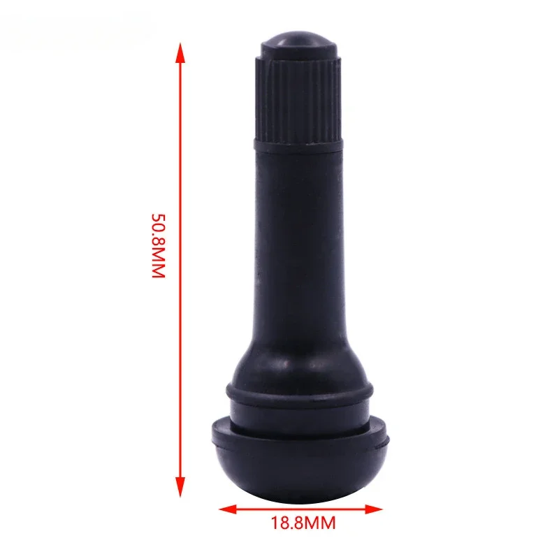 Black TR414 Tubeless Car Wheel Tire Valve Stems with Caps Snap in Type Rubber Tire Valve Stem Cover High Quality Car Accessories