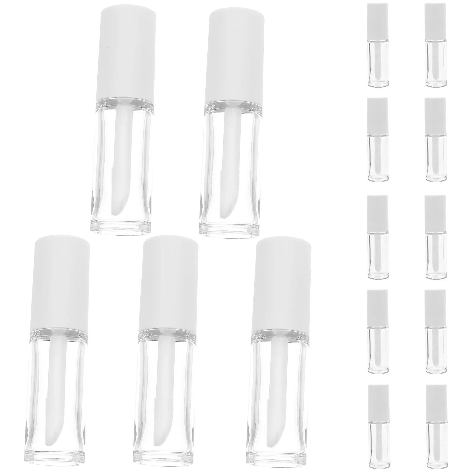 Recipientes grandes do bálsamo da tonalidade da escova do bordo, tubo do brilho, vazio com varinha, tubos claros do animal de estimação, 10ml, 15 pcs