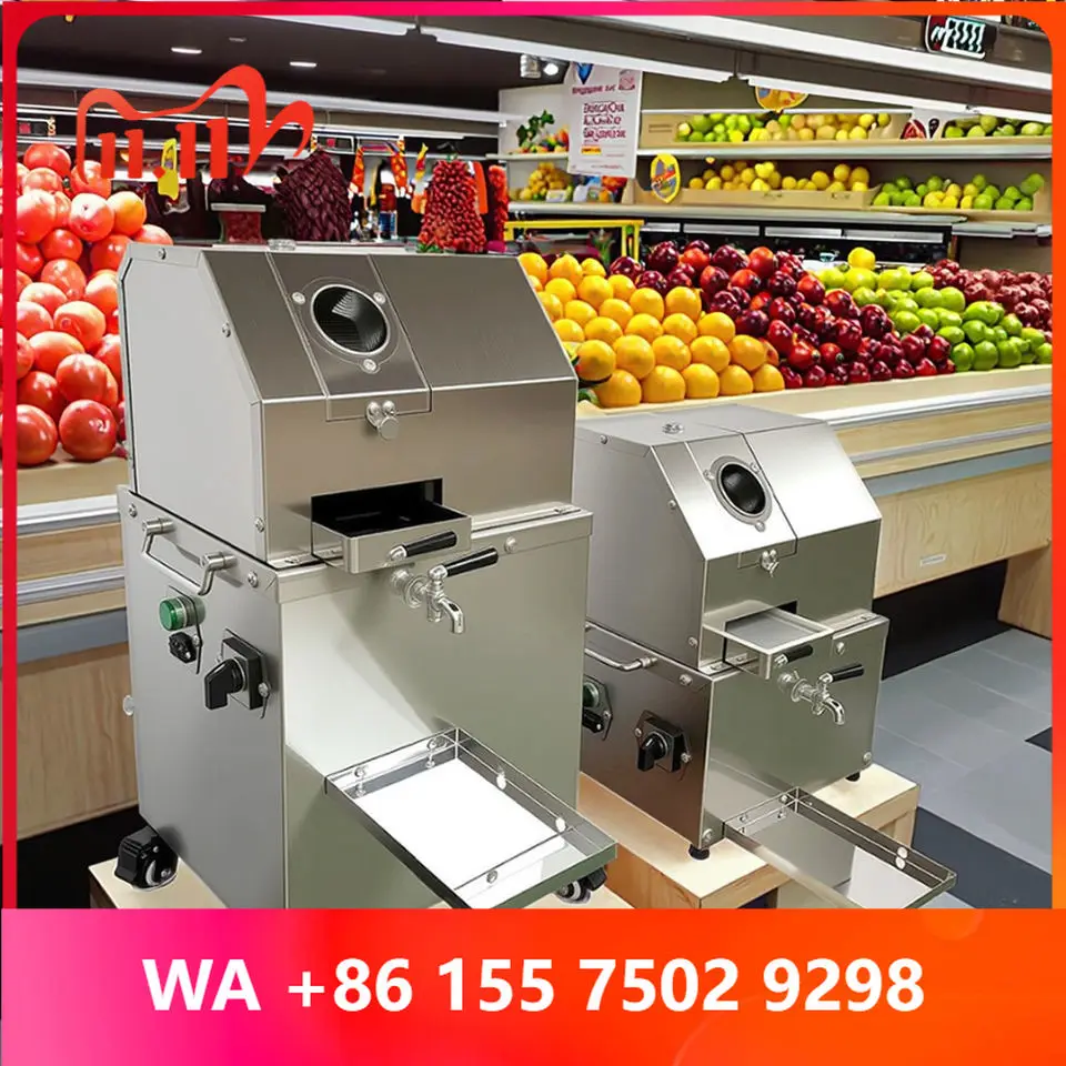 Efficient Sugar Cane & Ginger Garlic Extractor with Core Motor  High Productivity Fruit Processing Plant Use Juicer