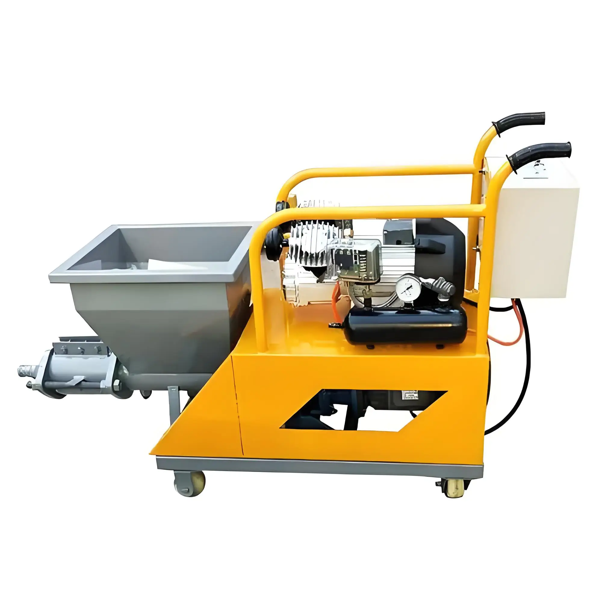 Mortar Spraying Machine Concrete Pump Paint Sprayer Diesel 18HP 100L with Mixer for Exterior Wall Textured Paint