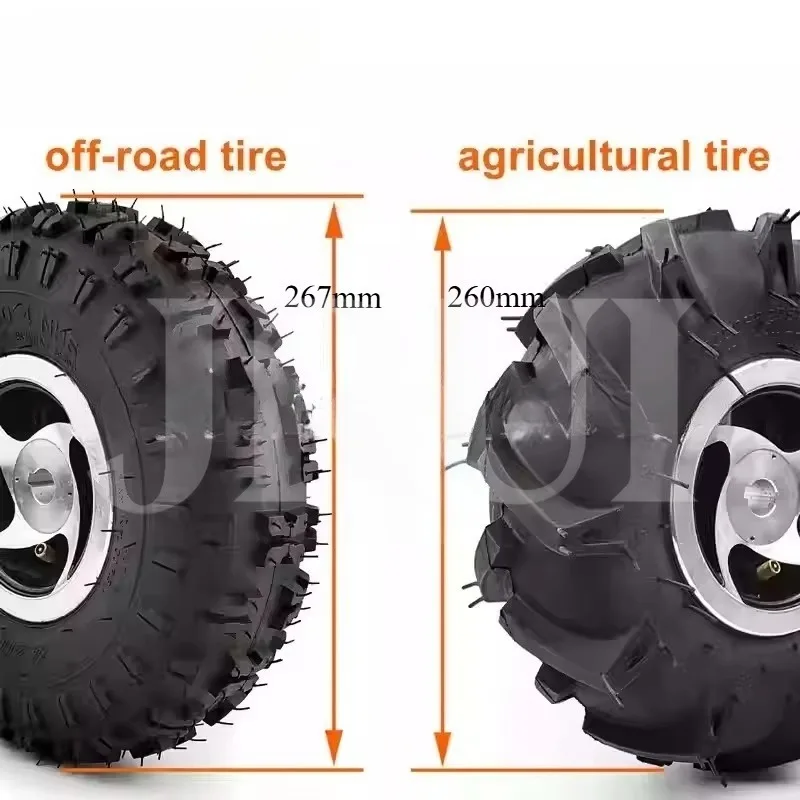 4WD 1000W Electric Four Drive Kit 4.10-4 Off-road Tires 10 Inch Wheel Hub Cart 250W with Wireless Remote Control