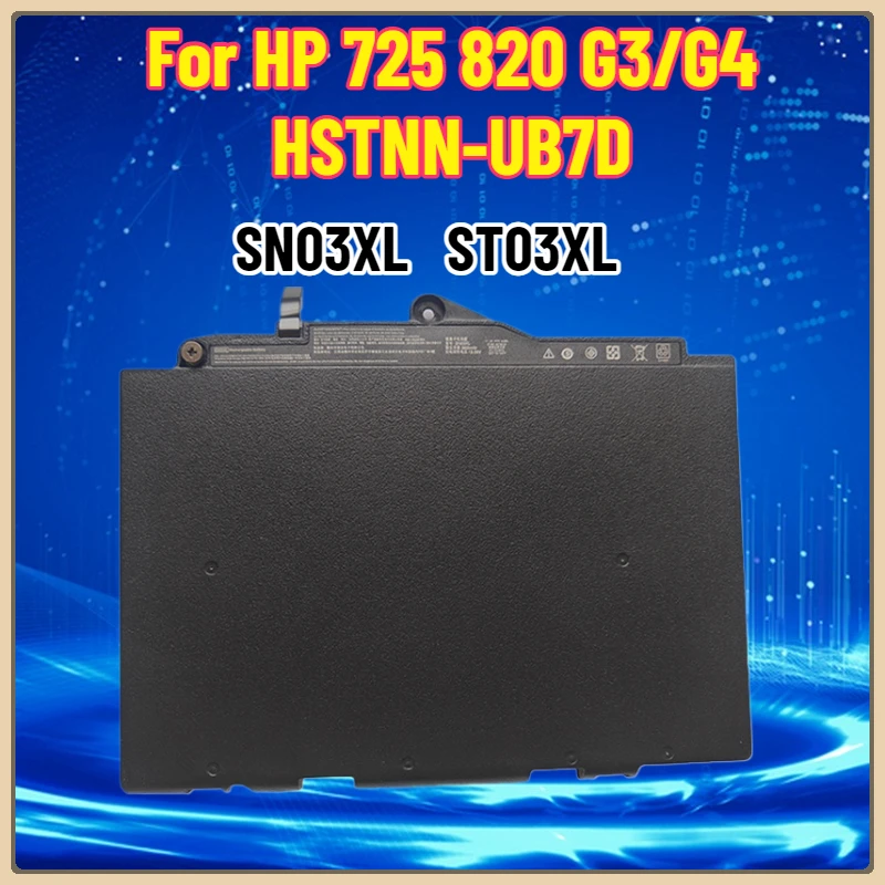 

11.55V 4100mAH SN03XL ST03XL Laptop Battery for HP EliteBook 725 820 G3/G4 HSTNN-UB7D Series HSTNN-DB6V HSTNN-l42C HSTNN-U