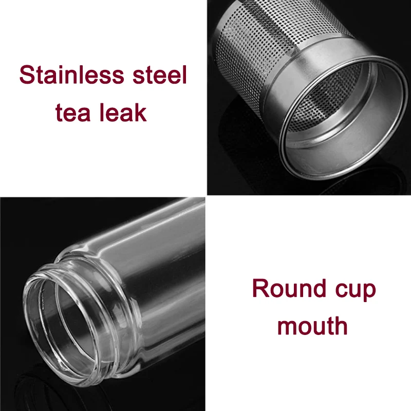 Tea strainer Borosilicate Glass Bottle  Infuser Travel Mug with Strainer LBShipping  tea cup  filter  for Loose Leaf