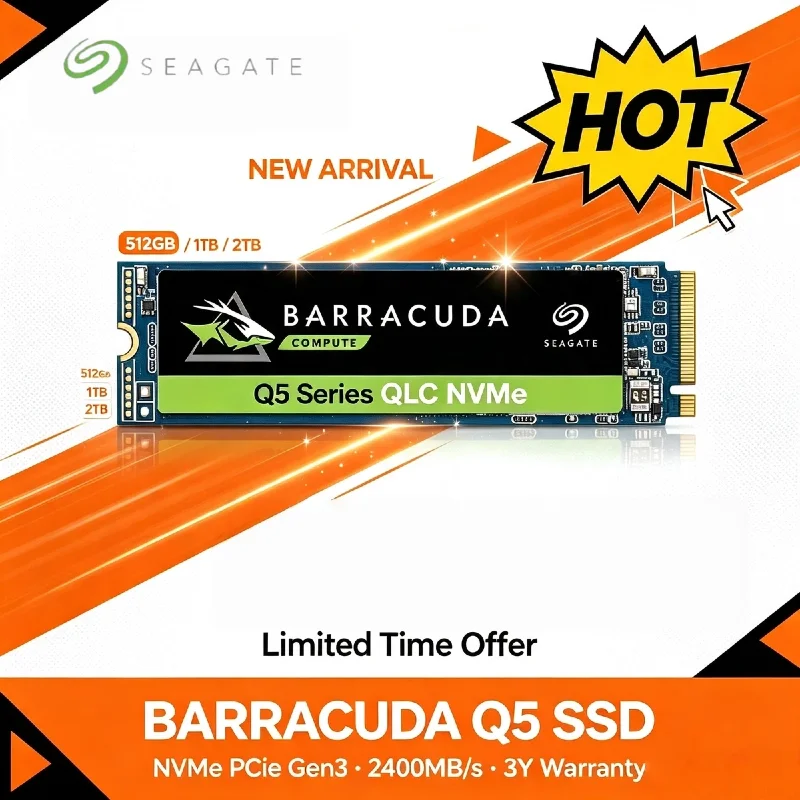 For Seagate Q5 SSD 1TB 2TB 512GB NVMe PCIe Gen M.2 Internal Solid State Drive for Desktop Laptop Pro Max Speed