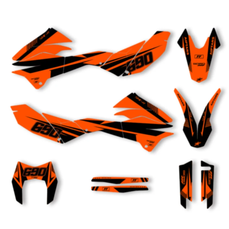DSMTECH Custom Motorcycle Graphics For KTM 2012 2013 2014 2015 2016 2017 2018 SMC-R690 Decals Stickers Kits 010