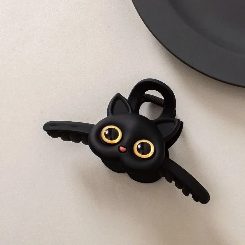 Novo gato dos desenhos animados hairpin para mulheres preto branco design grampos de cabelo moda bonito garras clipe meninas acessórios para o cabelo presente