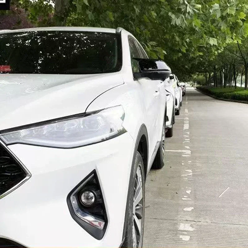 For Haval F7 F7X 2019-2022 Gloss Black/Carbon Fiber Look Sharp Angle Wing Mirror Cover Caps Rearview Shell Accessories