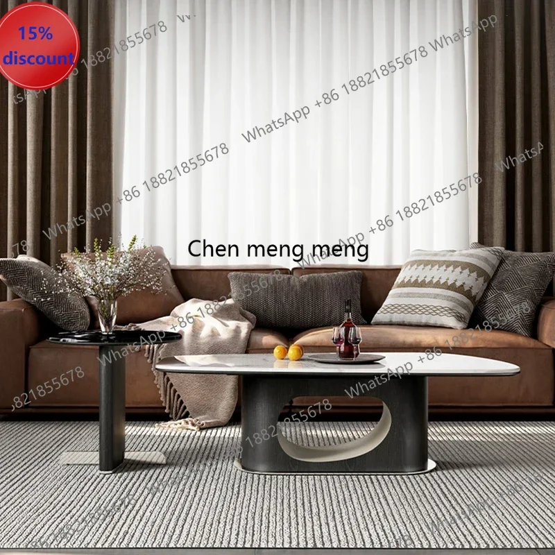 Mesas de Centro Grandes de Tapa Dura M182, Mesas de Centro Modernas de Lujo para Sala de Estar, Diseño de Mesa de Centro para el Hogar