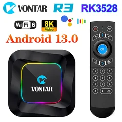 VONTAR R3 RGB TV Box Android 13 Rockchip RK3528 Support 8K Video BT5.0 Wifi6 Support Google Voice Input Media Player Set Top Box