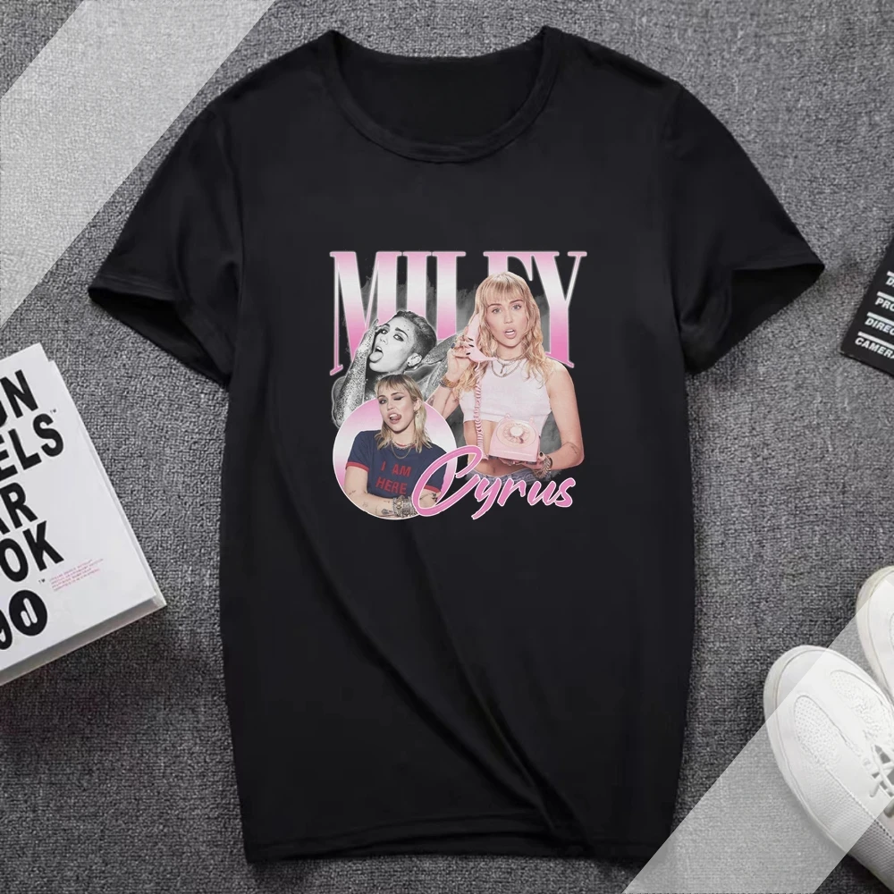 

Mens T Shirts for Men Pack Summer Clothes for Fashion Woman Blouse 2024 Miley Cyrus Stage Graphic T-Shirt vintage clothes