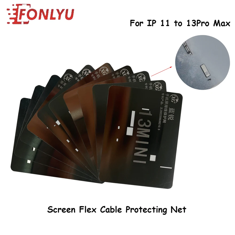 Screen Flex Cable Protect Net Stencil for iPhone12 13 Pro Max IC Chip Grinding Replace Solve Pop-up Problem Phone Repair Tools