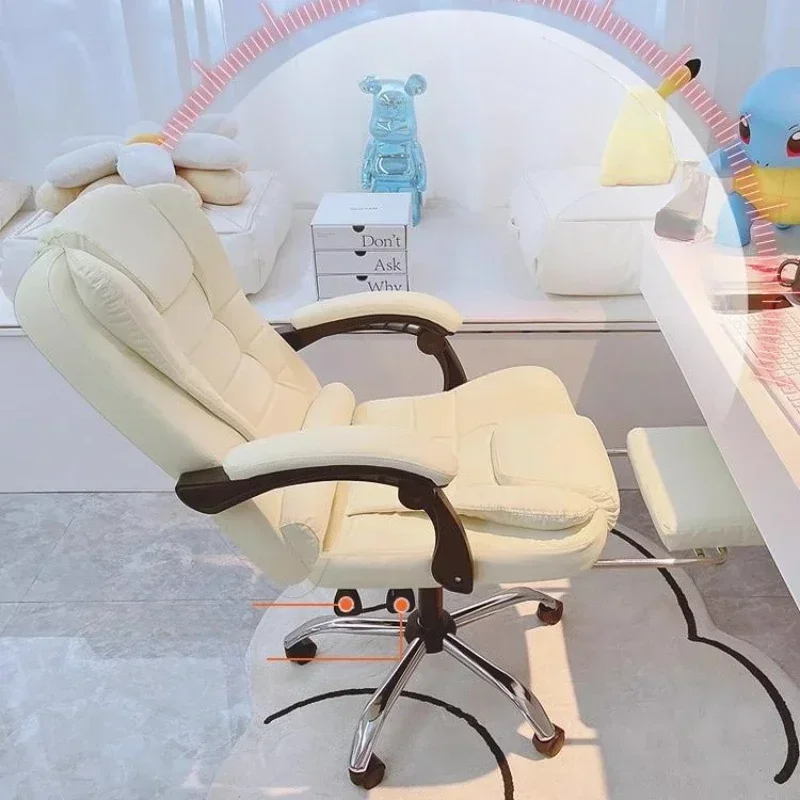 Compact Office Chair Gamer Lazy Makeup Massage Office Ergonomic Office Chairs Leather Rocking Comfy Reading Trendy Furniture