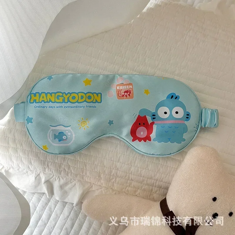 

Sanrio Hangyodon Hello Kitty My Melody Anime Kawaii Lovely Eye Mask Cute Cartoon Cinnamoroll Silk Sleep Cover Gifts for Kids