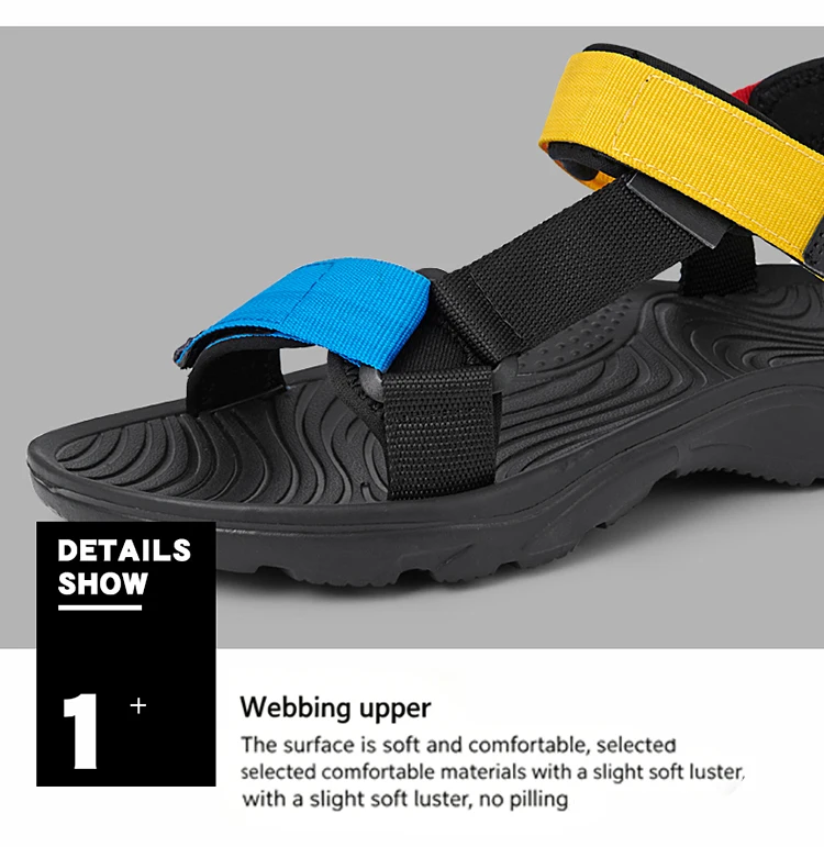 Neue Herren-Wandersandalen, rutschfeste, bequeme Sommer-Strandschuhe, leichte, atmungsaktive Outdoor-Reise- und Trekking-Sandalen – Detail 4