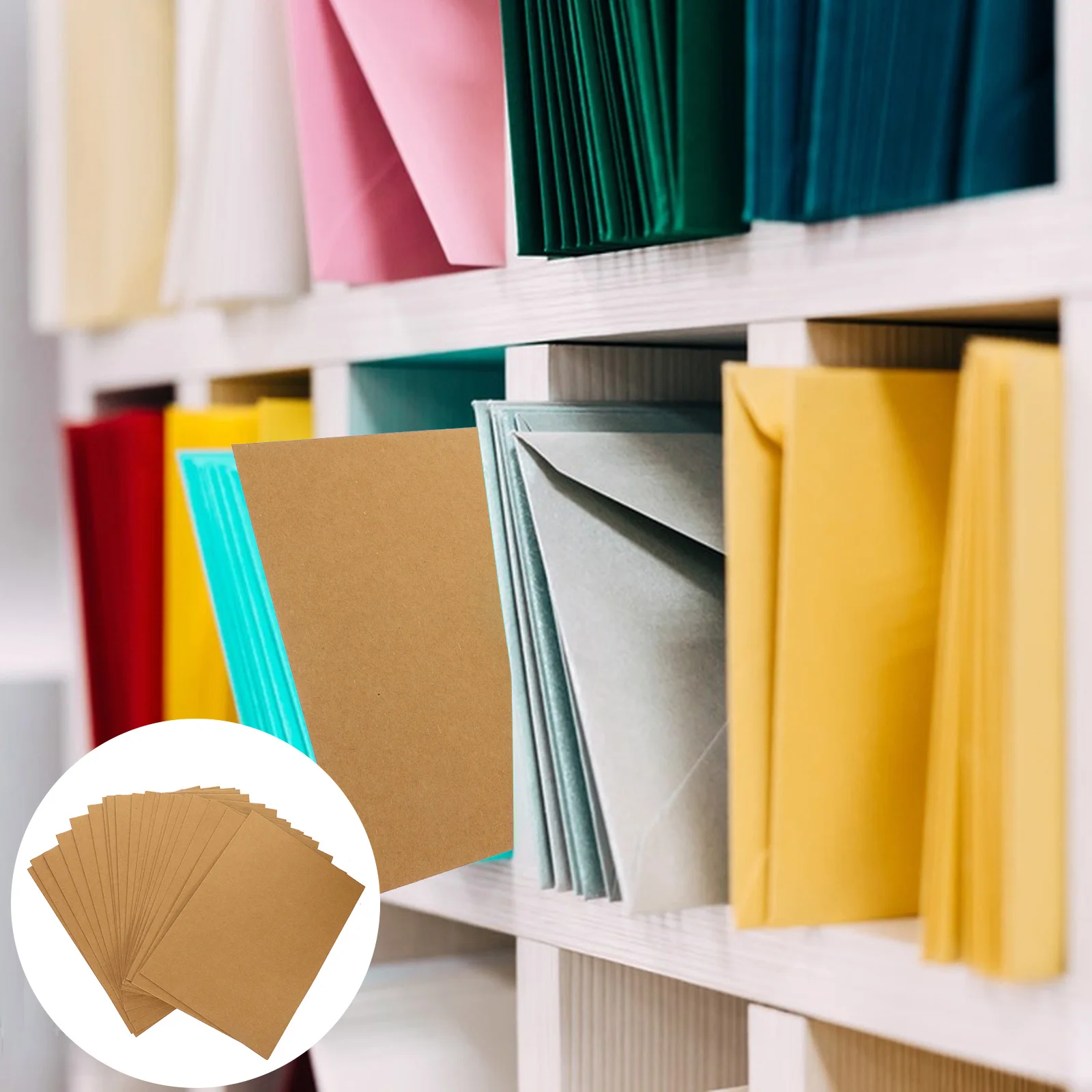

20Pcs File Folder Kraft Paper Wear Resistant Presentation Document Folder Office Paper Organizer for Office Study Receipts