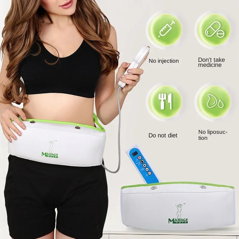 Dual Motor Heated Fat Massager, Waist, Abdomen Leg Vibration Belly and Leg Beauty  Body Slimming Machine  Fitness Massage Belt