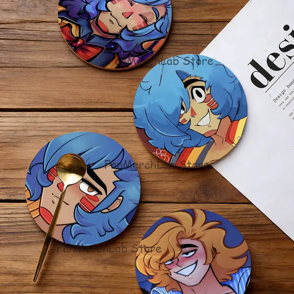 

S-Sunny D-Day Jack Anime Coaster Wooden Drink Tray Suitable for Restaurants and Coffee Shops Easy To Wash and Clean