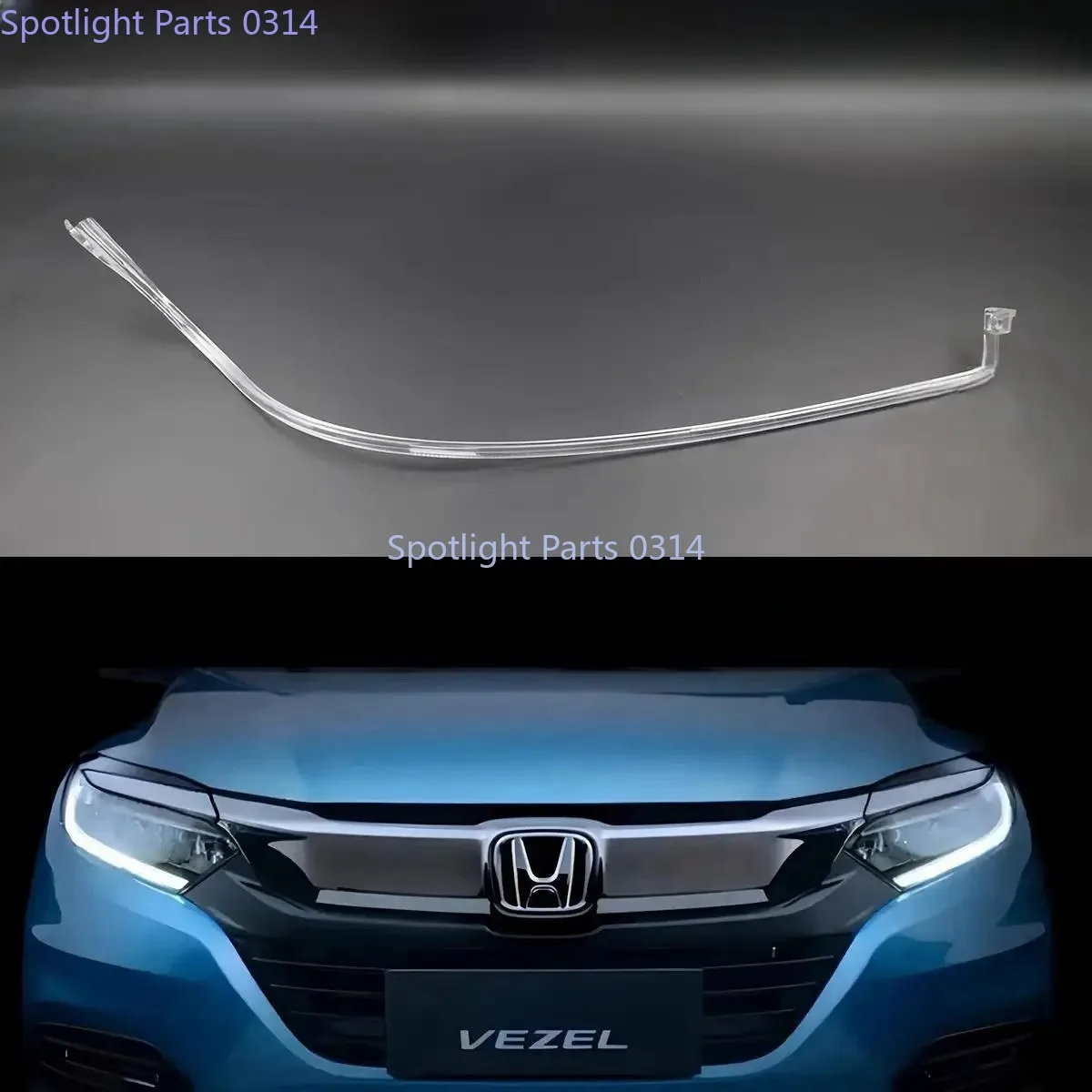 

NEW Acrylic Tubes For Honda Vezel 2019 2020 2021 White LED Headlight Guide DRL Daytime Running Light Replace Car Accessories