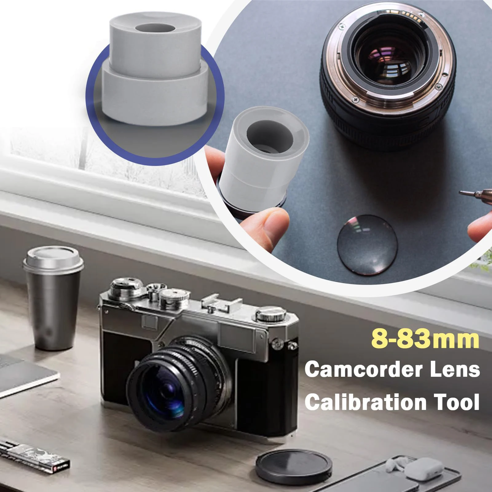 Camera DSLR Lens Repair Tool Ring Kit, 8-83mm 9 Pcs 18 Sizes Camera Lens Removal Tool Openning Repairing Accessories view 5