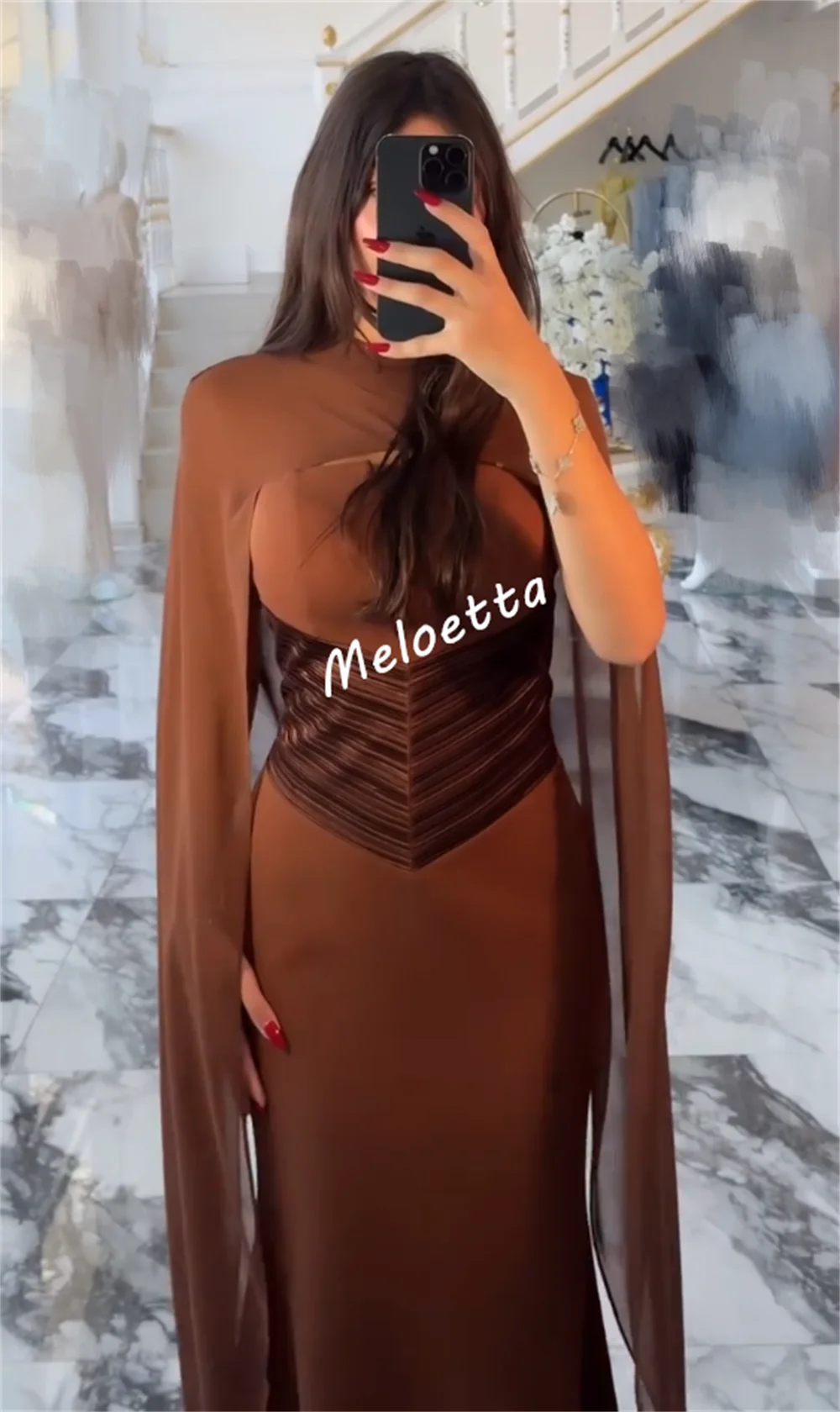 カスタマイズされたジャージプリーツシンプルレトロマーメイドロングドレスオーダーメイドの機会の女性のイブニングドレスエレガントなパーティー