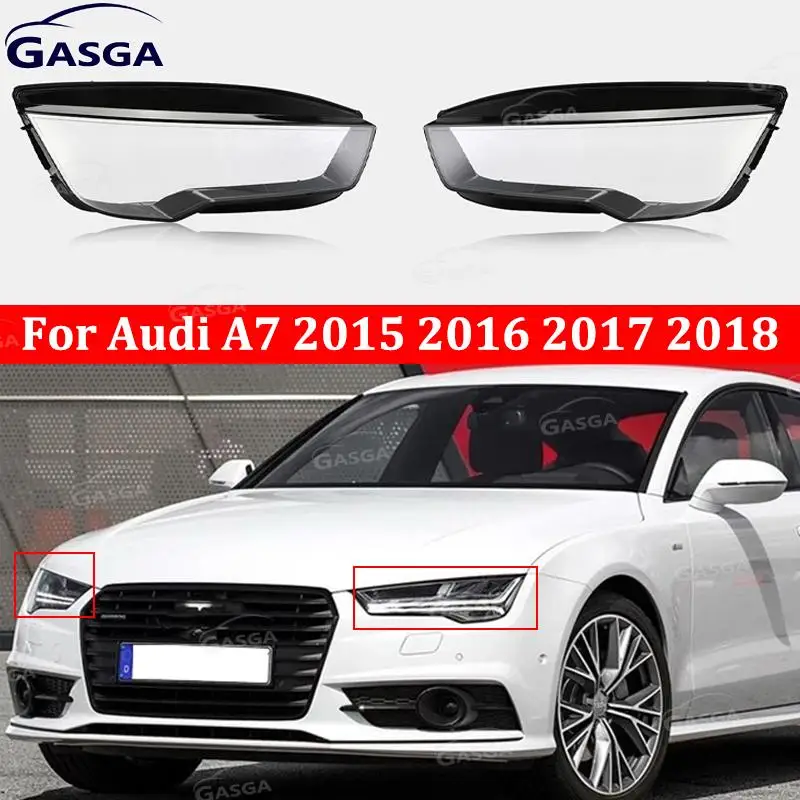 

For Audi A7 S7 2016-2018 RS7 2017-2018 Front Headlamp Lens Cover Lampshade Headlight Shell Transparent Lamp Shell Lights Mask