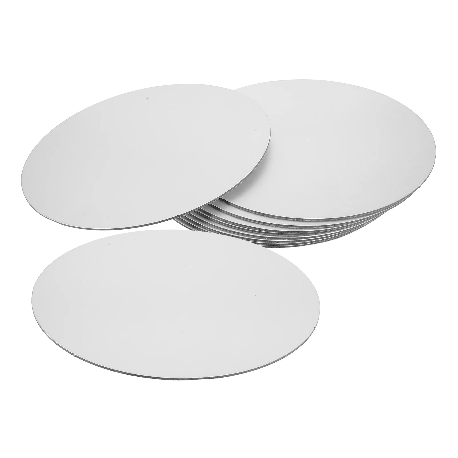 

10 Pcs Cake Box Paper Pad 8 Inch Silver Round Base 25x25cm Cake Boards Dessert Tray Party Plates Food Display Serving