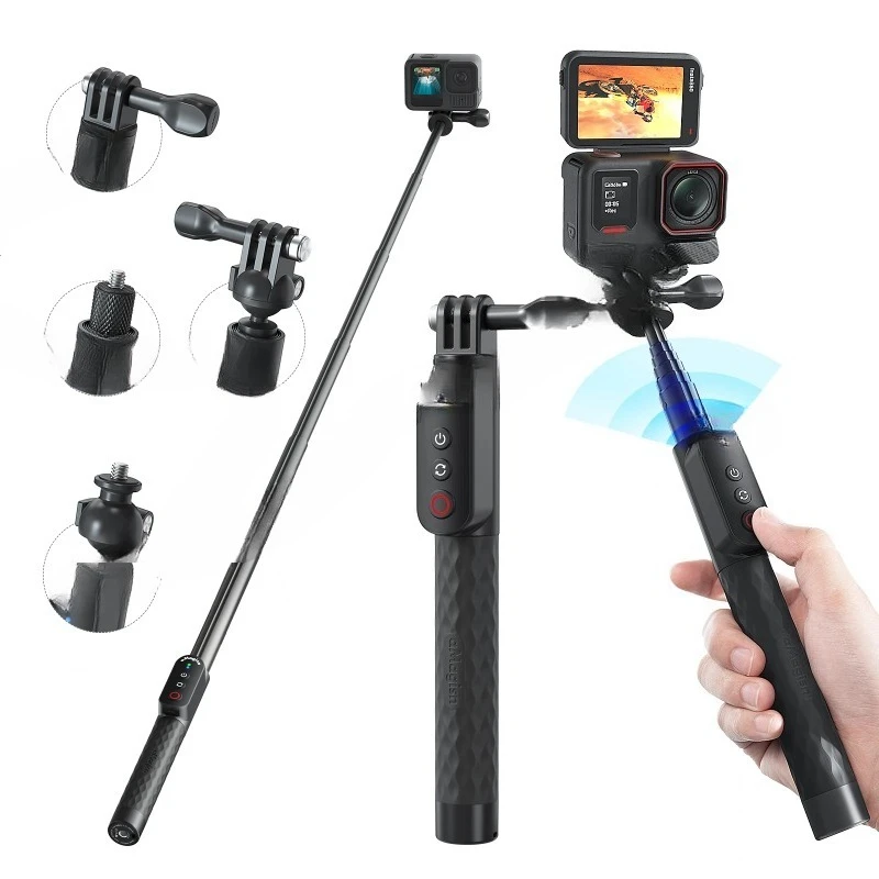 Perche à selfie Bluetooth pour smartphone Perche à selfie invisible