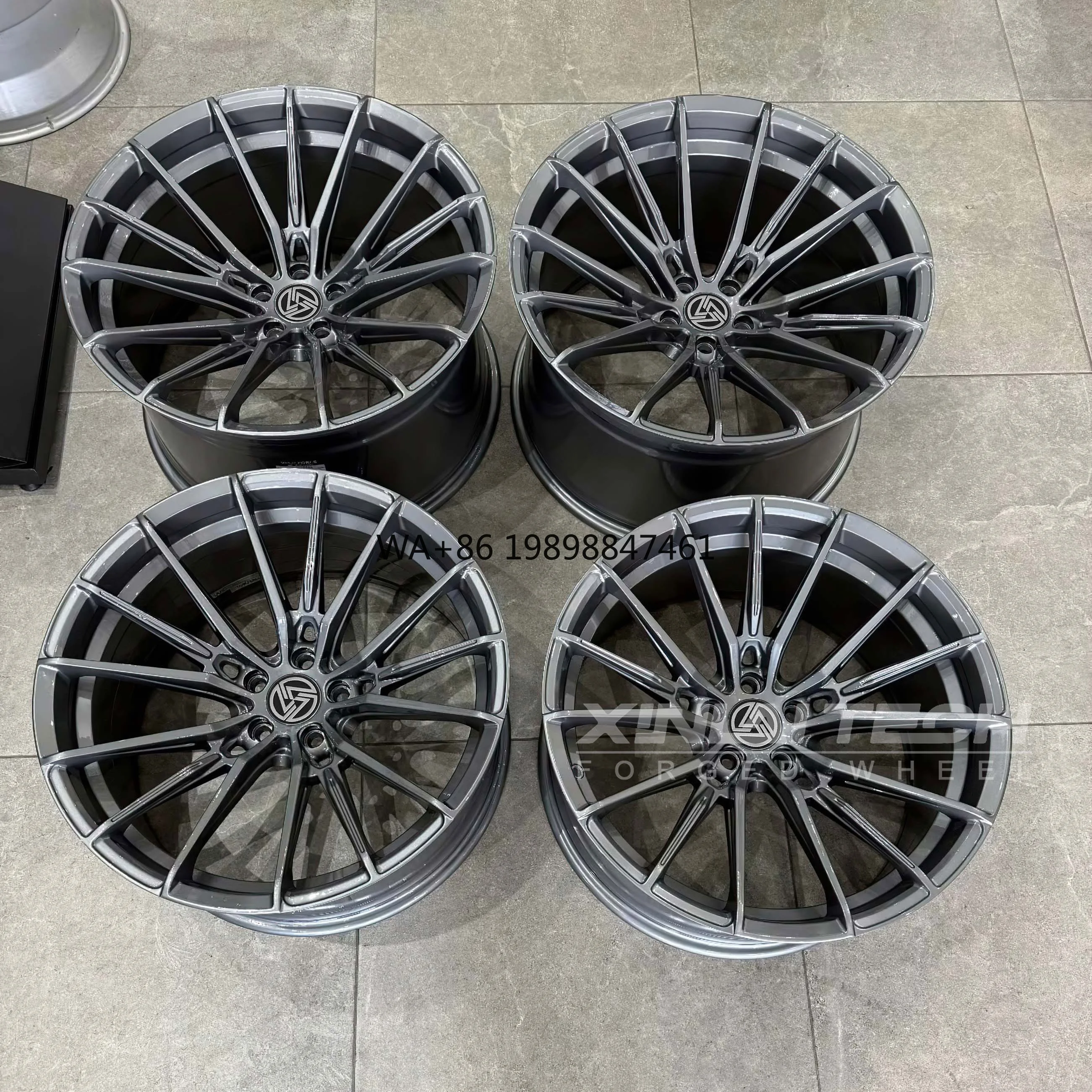 

XL Gray Finished Forged Custom Wheel 17 18 19 20 21 22 Inch Deep Dish Car Rims 5x120 5x114.3 5x112 Monoblock Alloy Wheels