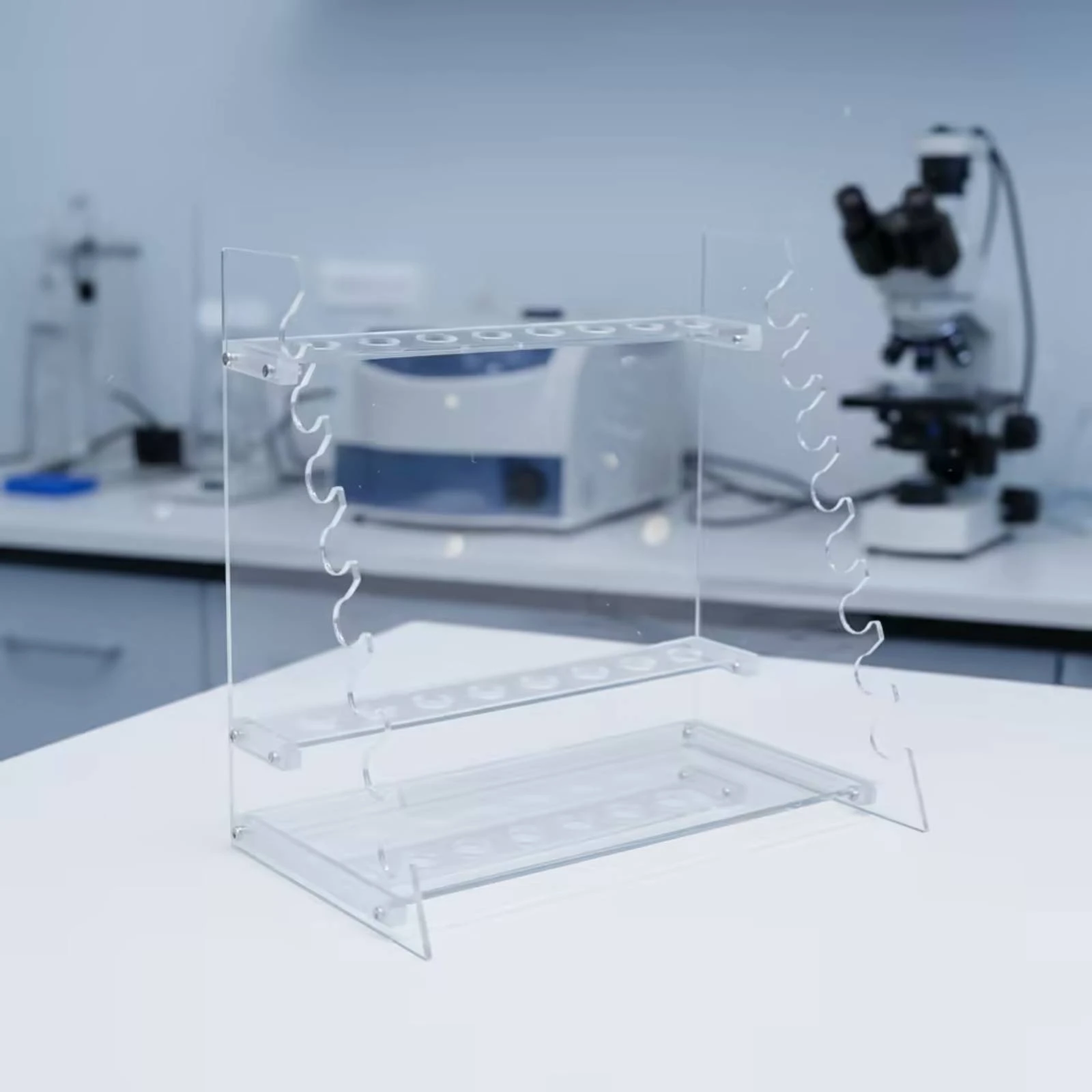 Pipette Rack Multi-Level Acrylic Pipette Rack Holder Thick Sturdy for Laboratory Technicians, Laboratory, Classroom