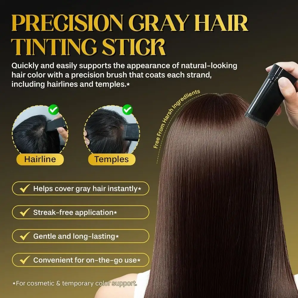 New Waterproof Comb Hair Dye Sweat-proof Easy to Use 2 in 1 Instant Dye Black Color Hair Dye Comb Stick for Gray Hair Coverage