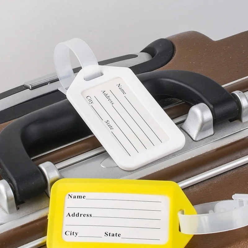 1-10PCS Luggage Tag Boarding Shipping Plastic Baggage Tags Travel Accessory Women Men Suitcase ID Address Name Holder Bag Label
