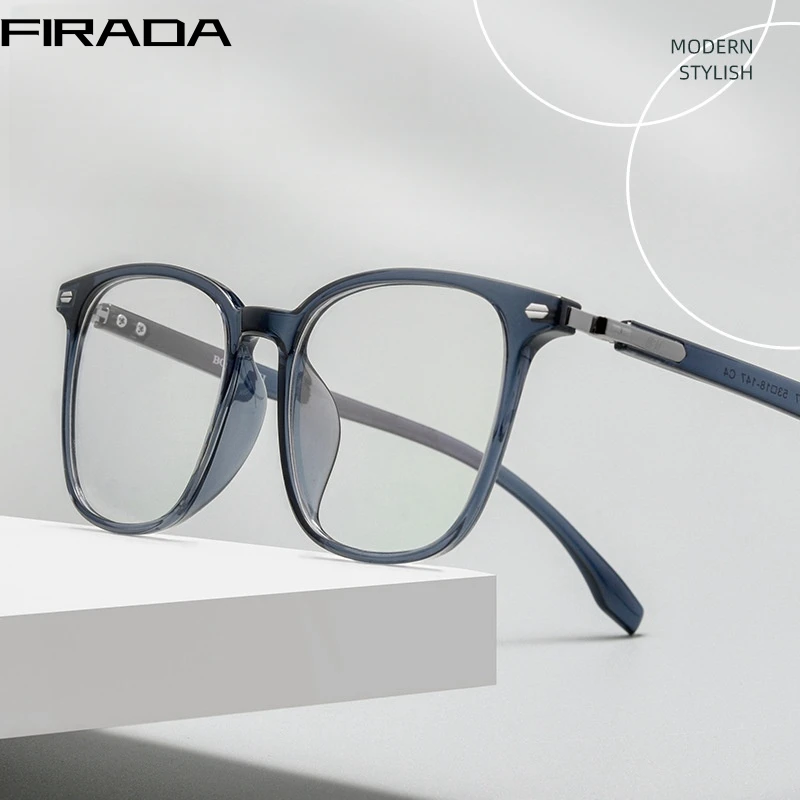 

FIRADA Fashion Comfortable Glasses Vintage Ultra Light Plus Size Eyeglasses Optical Prescription Eyewear Frame Men Women BV3017B