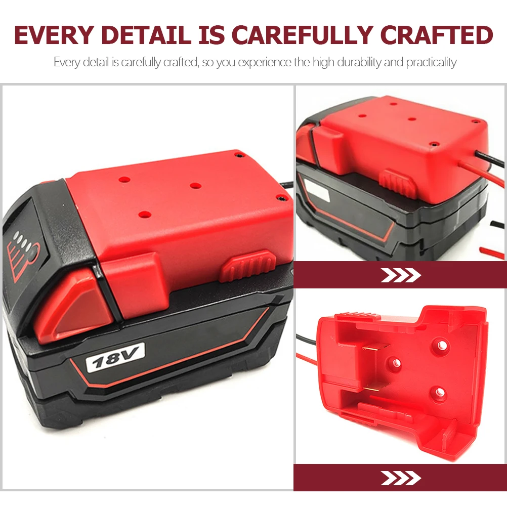 

Power Wheels Adapter 14.4-18V Conversion Kit Durable Secure Outlet for DIY Small Dc Fans Heating Clothing