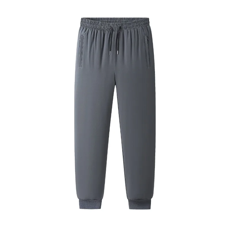 Mens Thick Winter Thermal Warm Joggers Pants Insulated Fleece Clothing with Pockets for Cold Weather, Ideal for Work Casual view 4