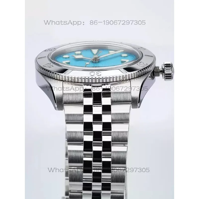 Luminous 37mm diving quick release steel belt automatic mechanical watch