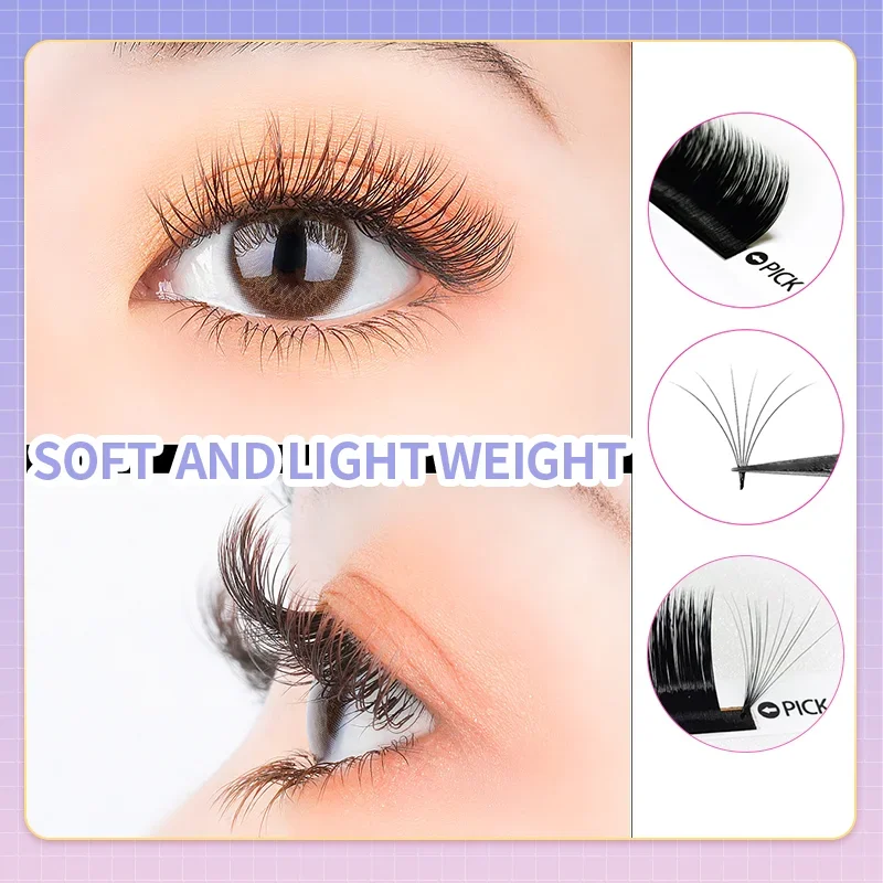 Seamulan Easy Fan Eyelashes C/CC/D Volume Silk Cilia For Eyelash Extension Blooming False Eyelashes Professional Make up