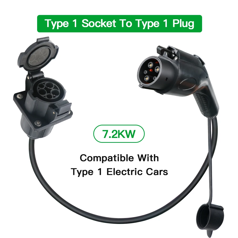 GBT Plug Connect to Type 2 Socket iec 621962 ev socket EV Charging Socket type 2 evse 16A/32A ev charging cable length 1m