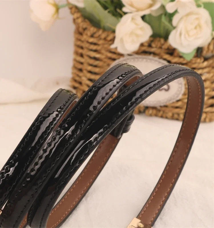 Skinny Genuine Leather Women Belts Thin Waist Belt Fashion Ladies Belt For Dress Pant