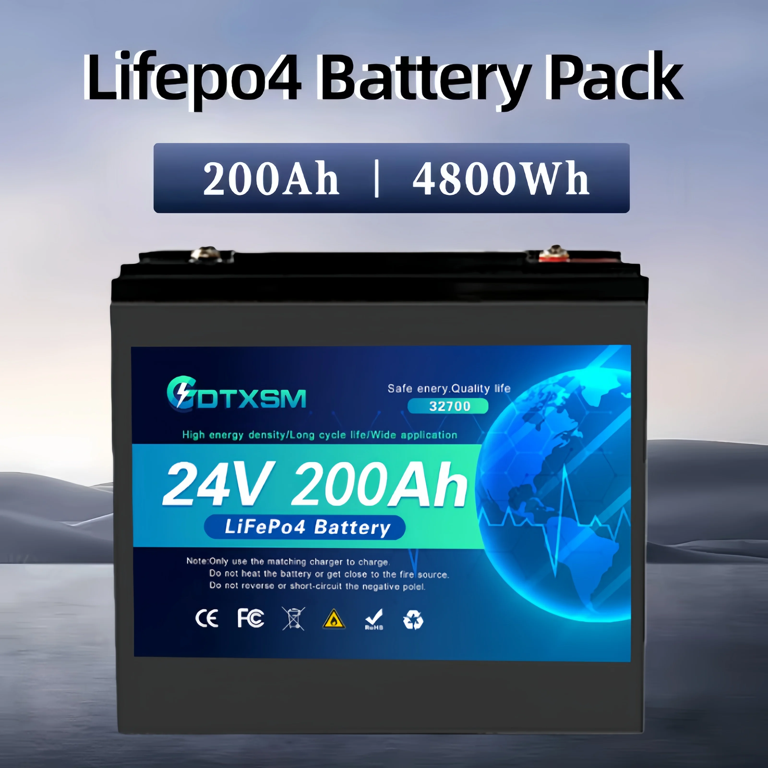 

32700 LiFePO4 24V 150Ah Upgrade LiFePO4 large-capacity lithium iron phosphate battery with built-in 100BMS port protection board